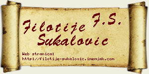 Filotije Šukalović vizit kartica